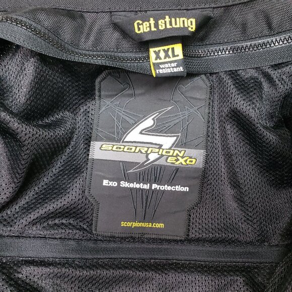 Scorpion EXO Armored Motorcycle Riding Jacket Black Sz XXL EXCELLENT CONDITION!! - Picture 4 of 16